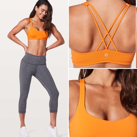 Lululemon Free To Be Sports Bra Vivid Amber Orange - Picture 5 of 5